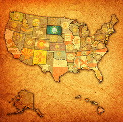 south dakota on map of usa