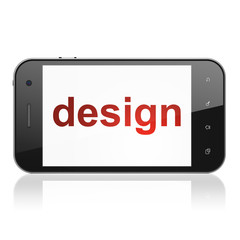 Marketing concept: Design on smartphone