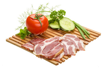 Bacon with vegetables