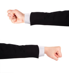 Obraz premium Businessman's fist pump
