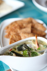 Thai food beef curry with rice