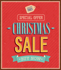 Christmas sale typographic design.