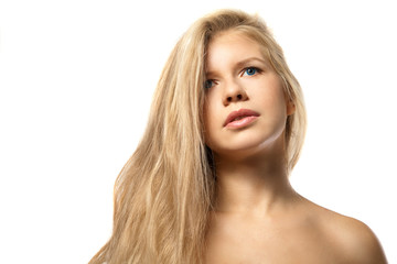 Fototapeta premium Beauty Girl With Healthy Long Curly Hair