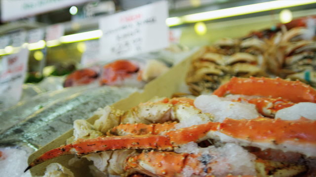 Pike Place fish market open air market, Seattle, USA