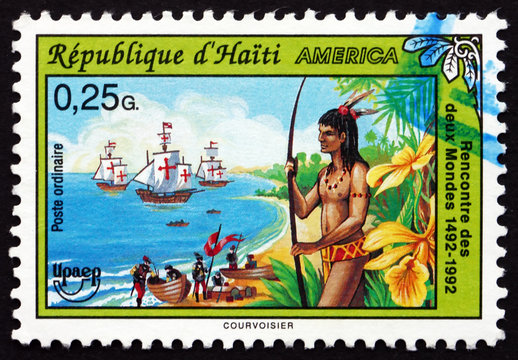 Postage stamp Haiti 1993 Discovery of America