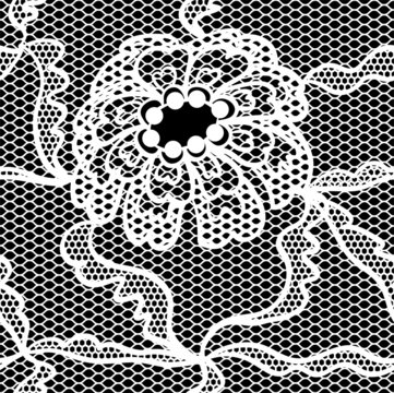 Lace vector fabric seamless  pattern with roses