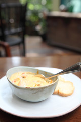 Seafood two sauce with bread