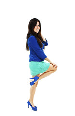 Happy and joy beautiful girl in fashion stylish