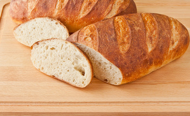 Fresh backed white bread