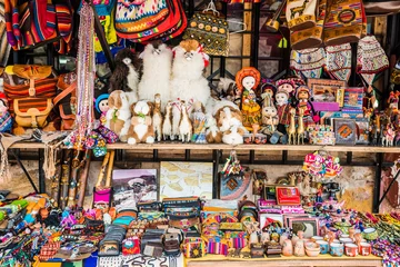 Fototapete Südamerika peruanische traditionelle handwerkliche Souvenirs Anden Cuzco Peru