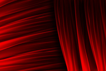 Red curtain texture with lights effects - 58789458