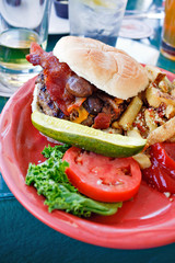 Bacon Mushroom Cheeseburger