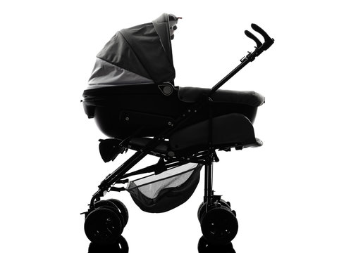 stroller  prams baby carriage silhouette