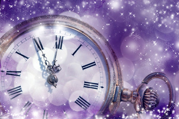 Fototapeta premium New Year's at midnight