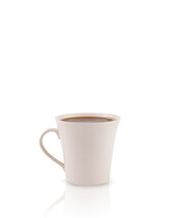 Coffee-cup with white copy space