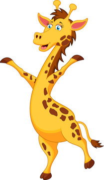 Giraffe cartoon standing