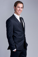 Portrait of a young businessman smiling