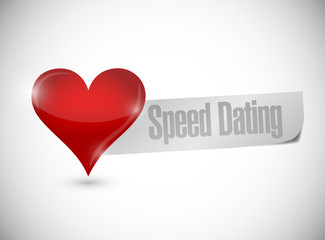 speed dating heart sign illustration design