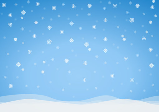 Vector frosty snowflakes background