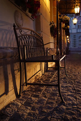 bench at the evening street