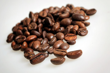 Stack roasted beans