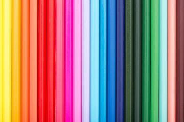 Rainbow Colored Pencils Row
