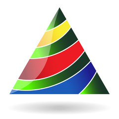 Abstract triangular icon