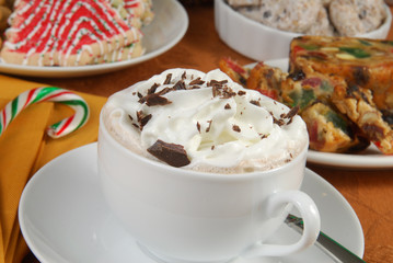 Hot chocolate and Christmas desserts