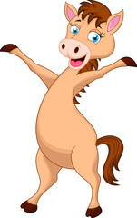 Horse cartoon standing