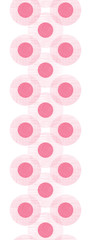 vector pink textile circles vertical seamless patter background