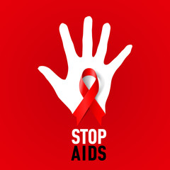 Fototapeta premium Stop AIDS sign.