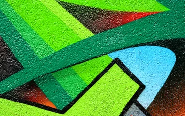Stickers meubles Graffiti Vieux mur avec des graffitis colorés