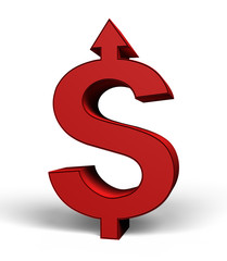 dollar symbol with arrow