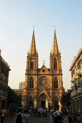 Fototapeta na wymiar Sacred Heart catholic cathedral in the Guanzhou China