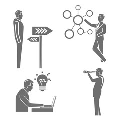 business man and office people