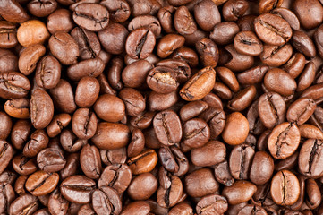 Coffee beans top view