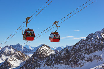 Fototapeta na wymiar Góry narciarskiego - Innsbruck Austria