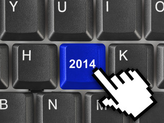 Computer keyboard with 2014 key