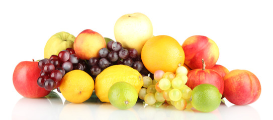 Fototapeta na wymiar Assortment of exotic fruits isolated on white