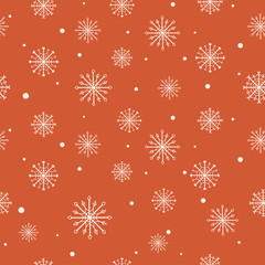 Christmas pattern with snowflakes. 
