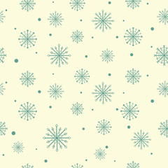 Christmas pattern with snowflakes. 
