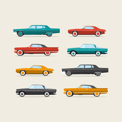 Vintage cars illustration vector design. - 58807828