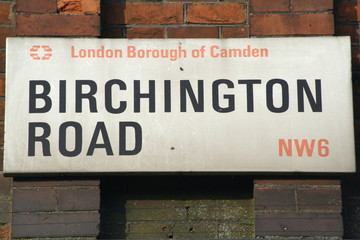 birchington road street sign a famous London Address