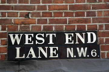 Fototapeta na wymiar West End Lane Londyn Adres sławny