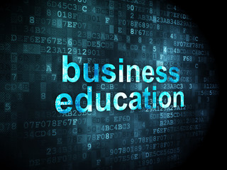 Obraz premium Education concept: Business Education on digital background