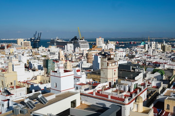 Fototapeta premium Cadiz from Torre Tavira