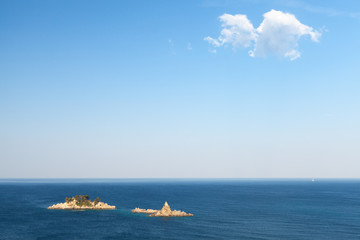 Islands Katic and Sveta Nedjelja. Adriatic Sea, Montenegro