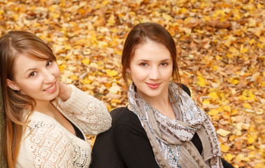 two young females outdoors