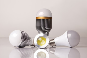 Various types of LED bulbs