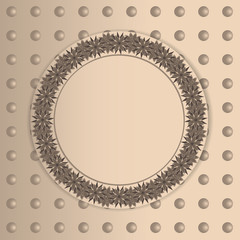 greeting card with flower pattern in ethnic style